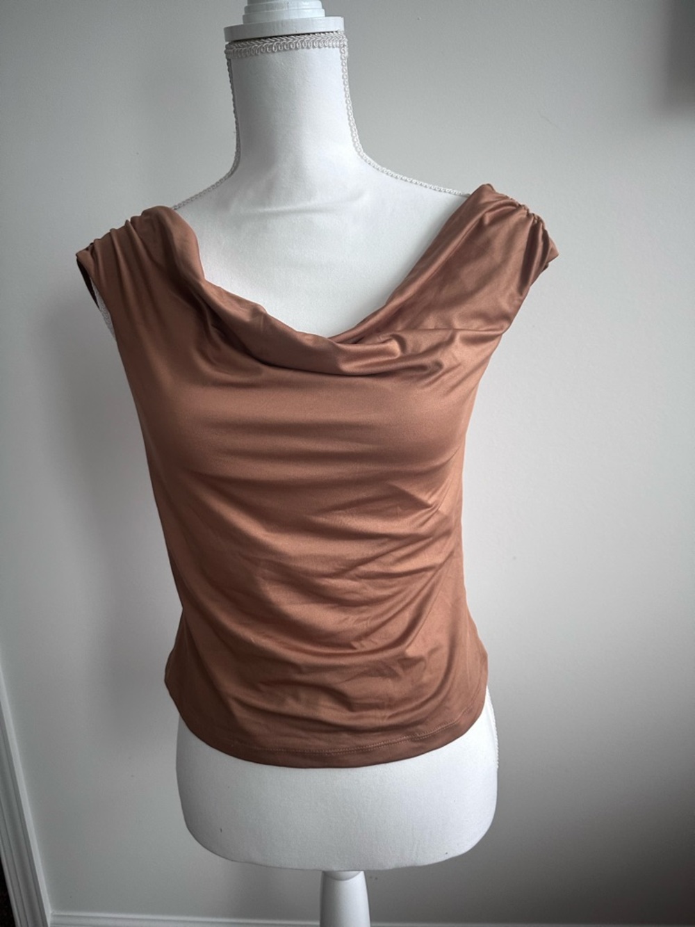 H&M Cowl Neck Camisole — Copper Brown